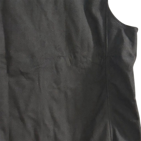 Lands' End Women's Large Black Marinac Fleece Vest Full Zip Sleeveless - Picture 9 of 11